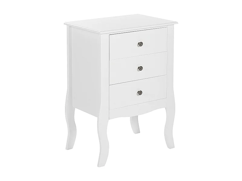 Szafka nocna 3 szuflady LANE Biały