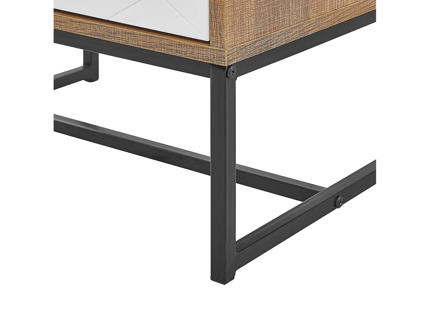 Comodino 2 cassetti NUEVA Marrone chiaro/ Bianco