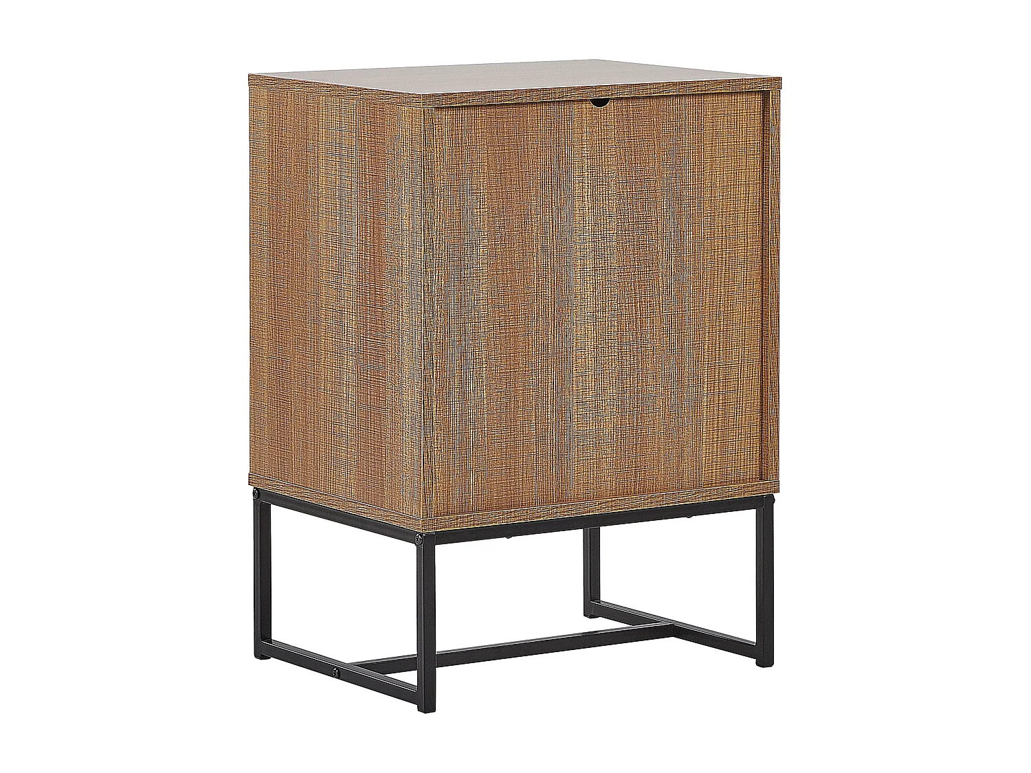 Moderner Nachttisch heller Holzfarbton / weiß 2 Schubladen Nueva