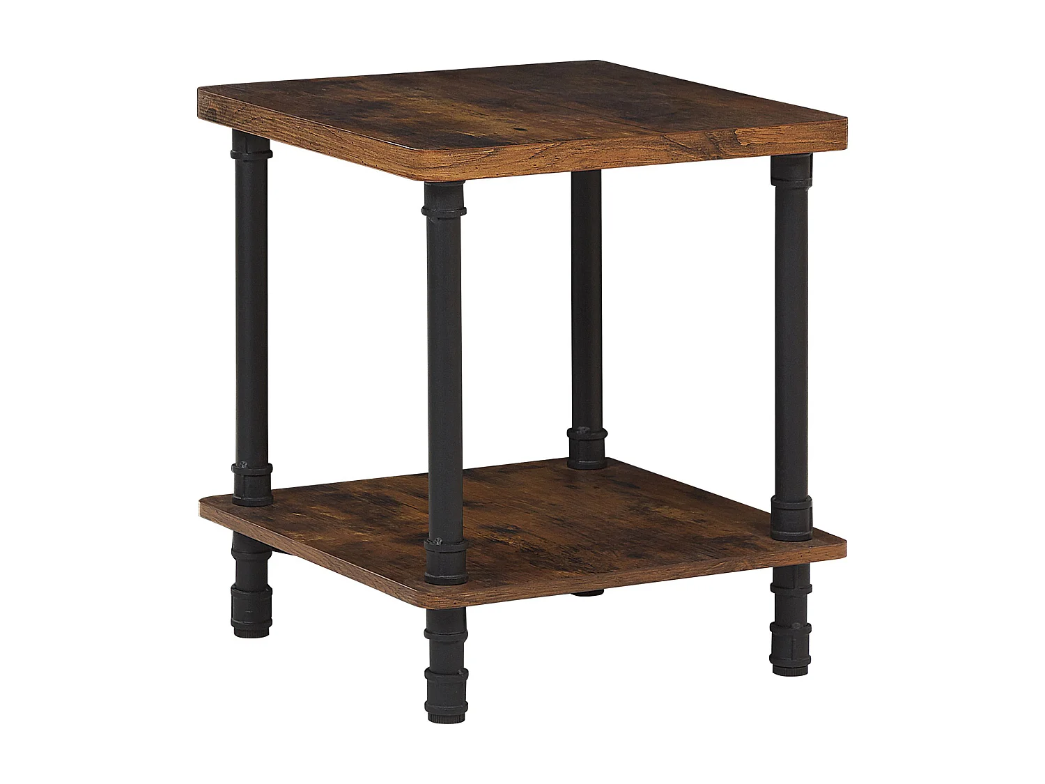 Attraktiver Beistelltisch 48x48 cm dunkler Holzfarbton Veril