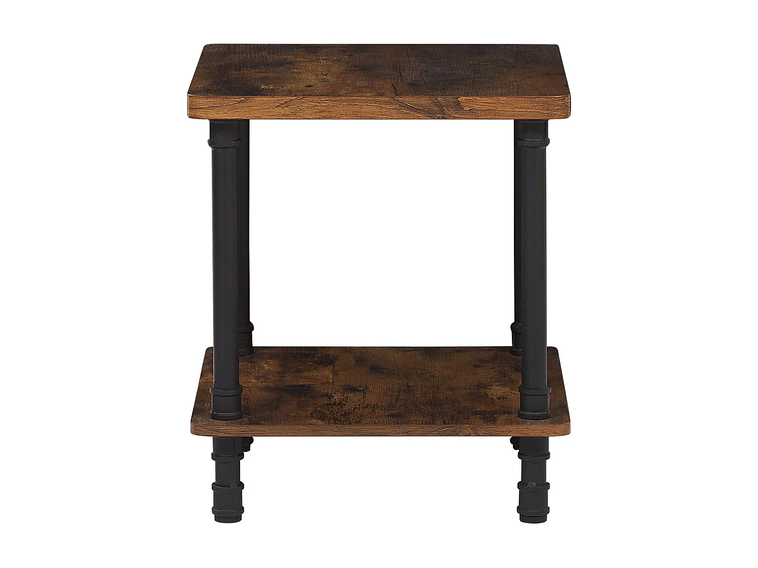 Attraktiver Beistelltisch 48x48 cm dunkler Holzfarbton Veril