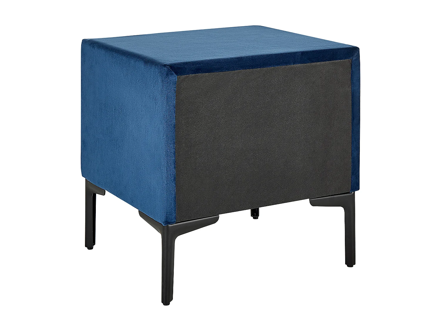 Table de nuit à 2 tiroirs SEZANNE Velours Bleu marine