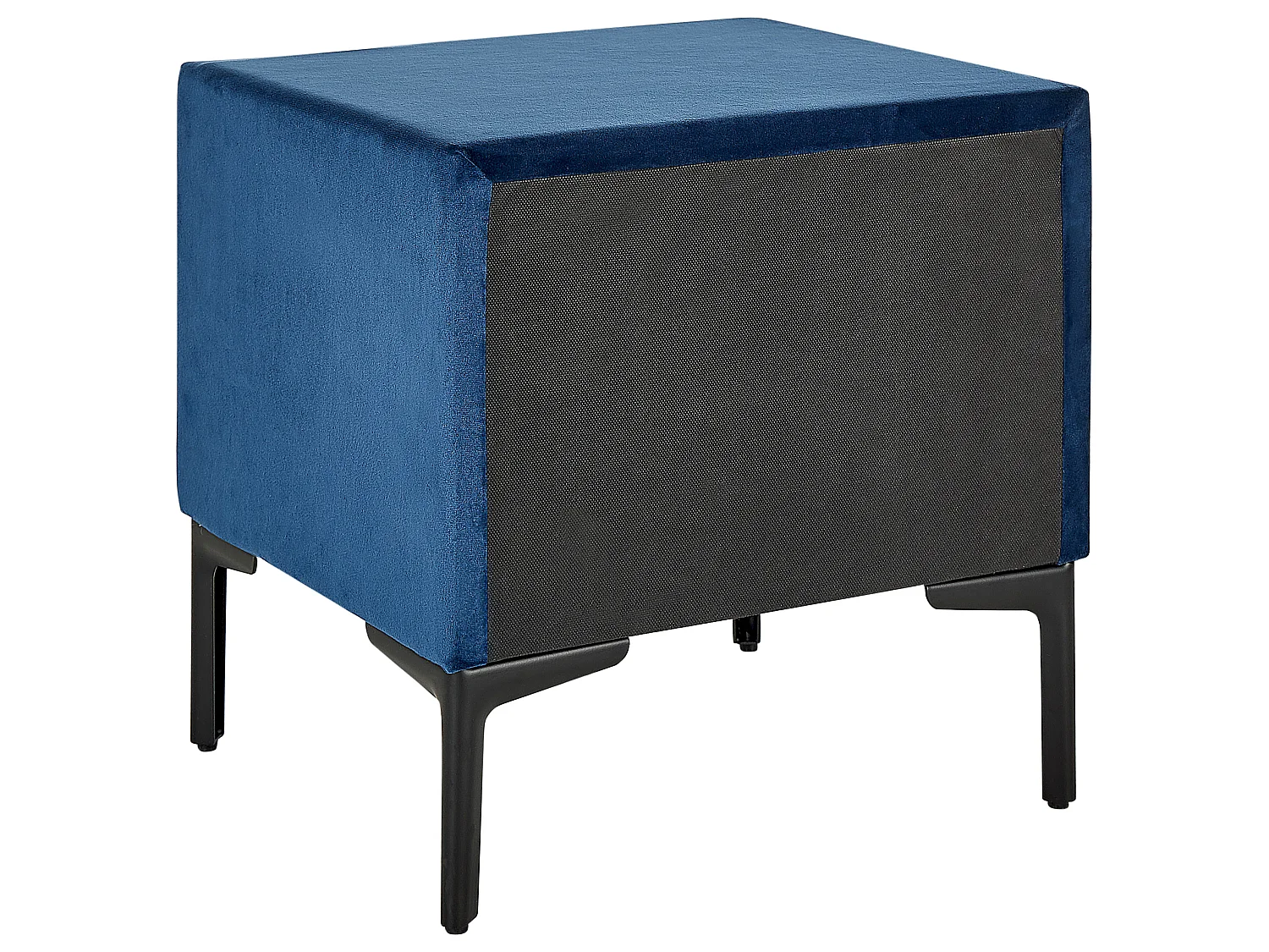 Mesa de cabeceira com 2 gavetas SEZANNE Veludo Azul marinho