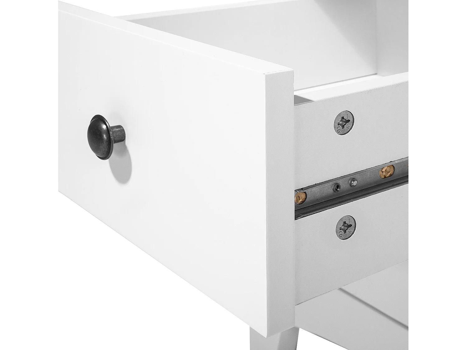 Table de nuit à 2 tiroirs JOLIET Blanc