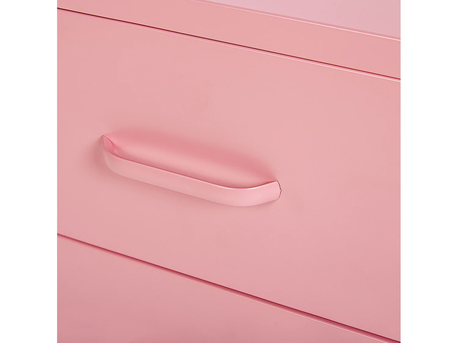 Table de nuit à 2 tiroirs MALAVI Métal Rose