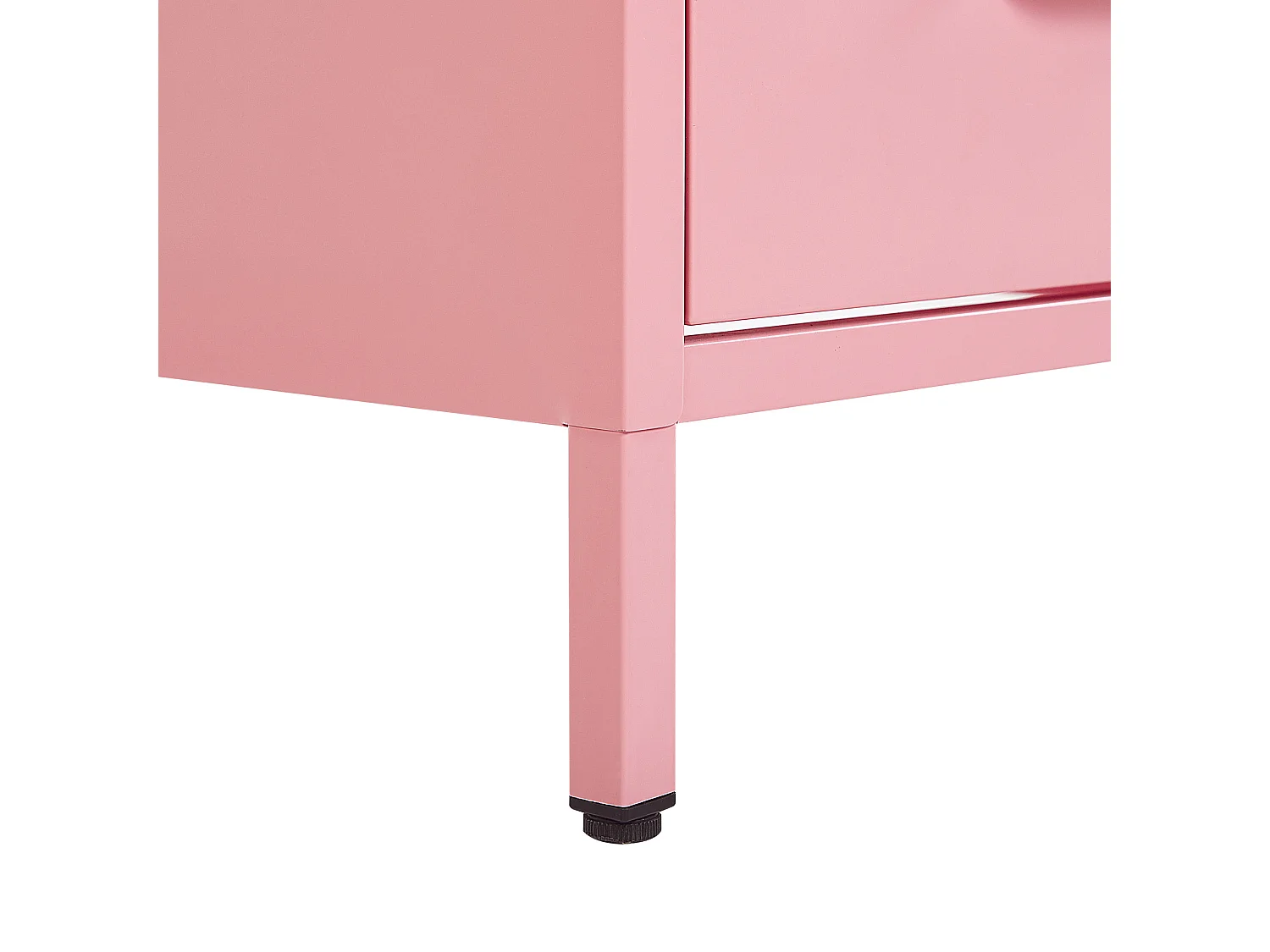 Table de nuit à 2 tiroirs MALAVI Métal Rose