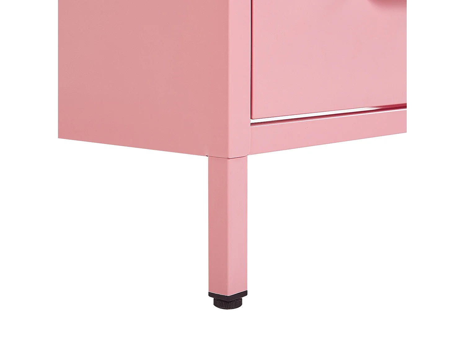 Table de nuit à 2 tiroirs MALAVI Métal Rose