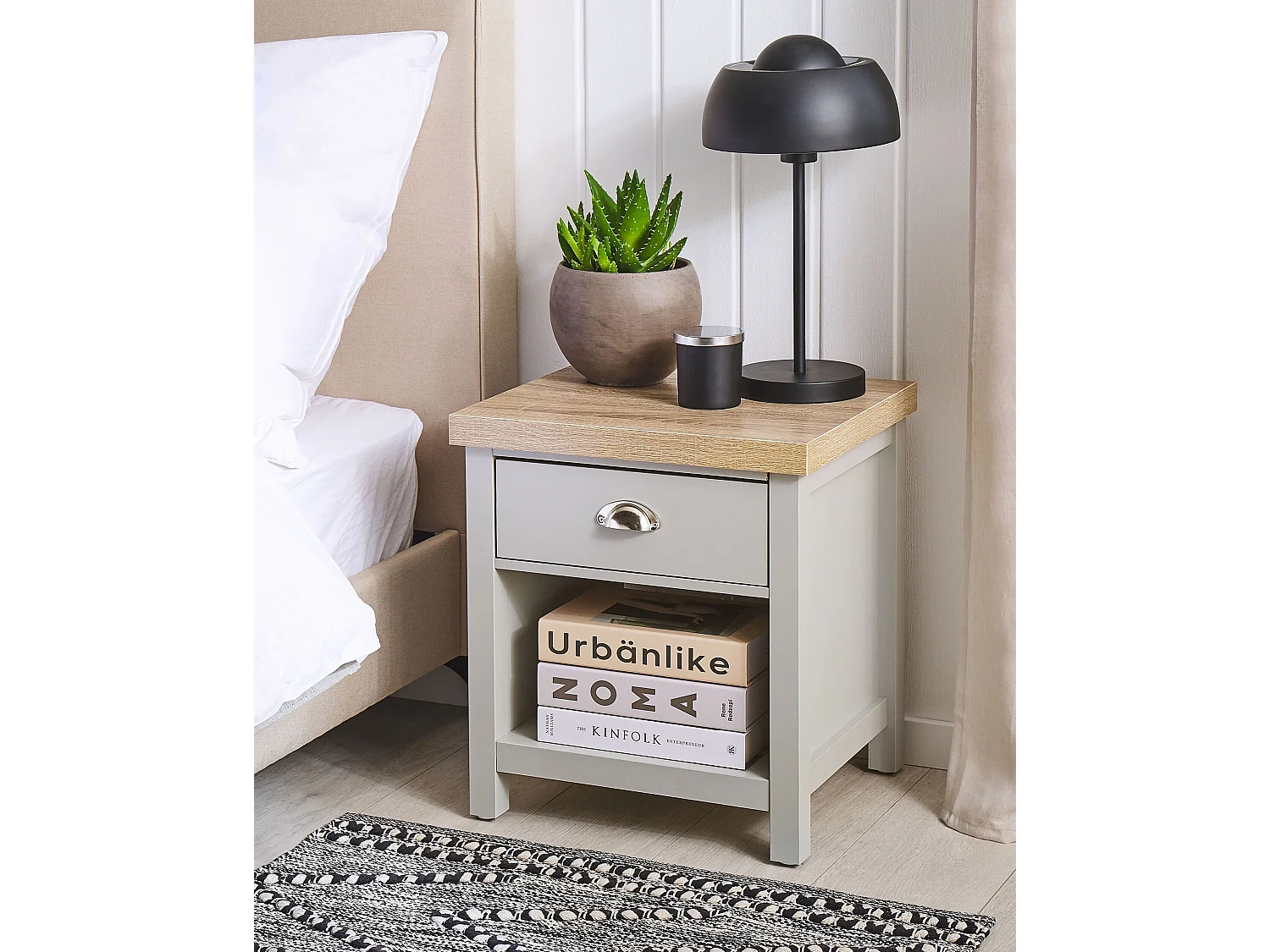 Table de nuit à 1 tiroir Braun Braun CLIO