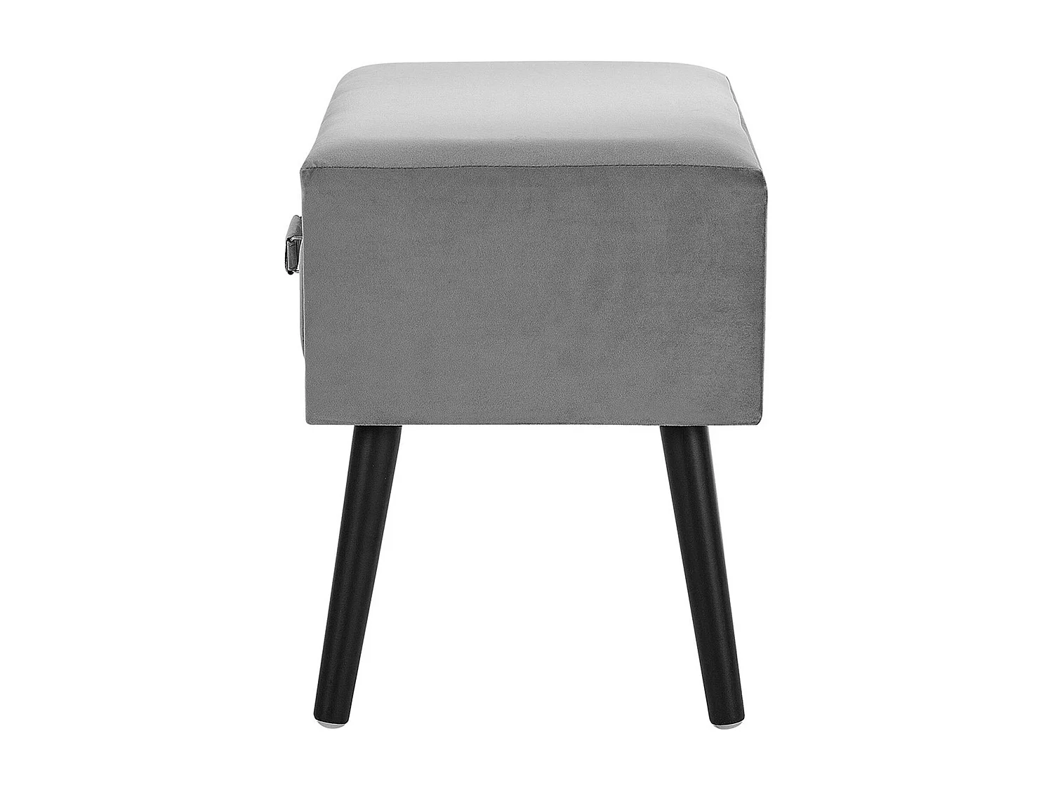 Table de nuit à 1 tiroir EUROSTAR Velours Gris