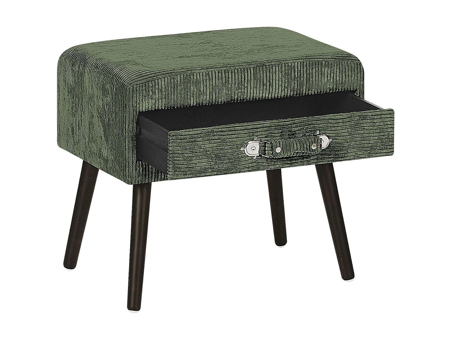 Mesa de cabeceira com gaveta EUROSTAR Bombazine Verde escuro