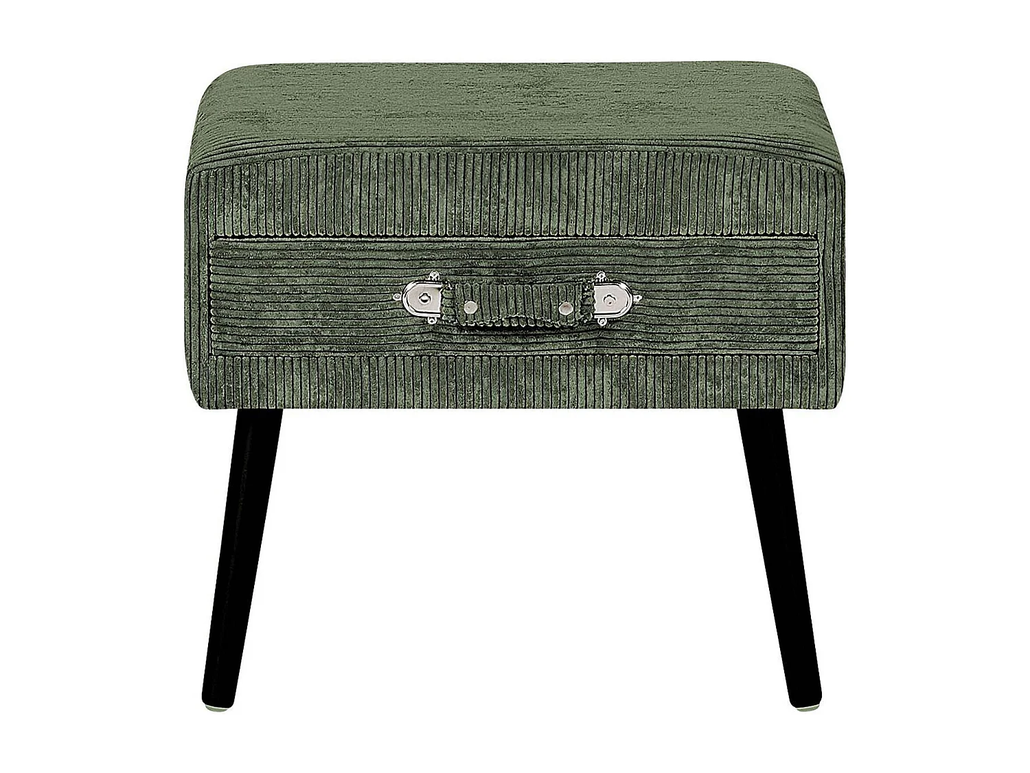 Comodino 1 cassetto EUROSTAR Velluto a coste Verde scuro