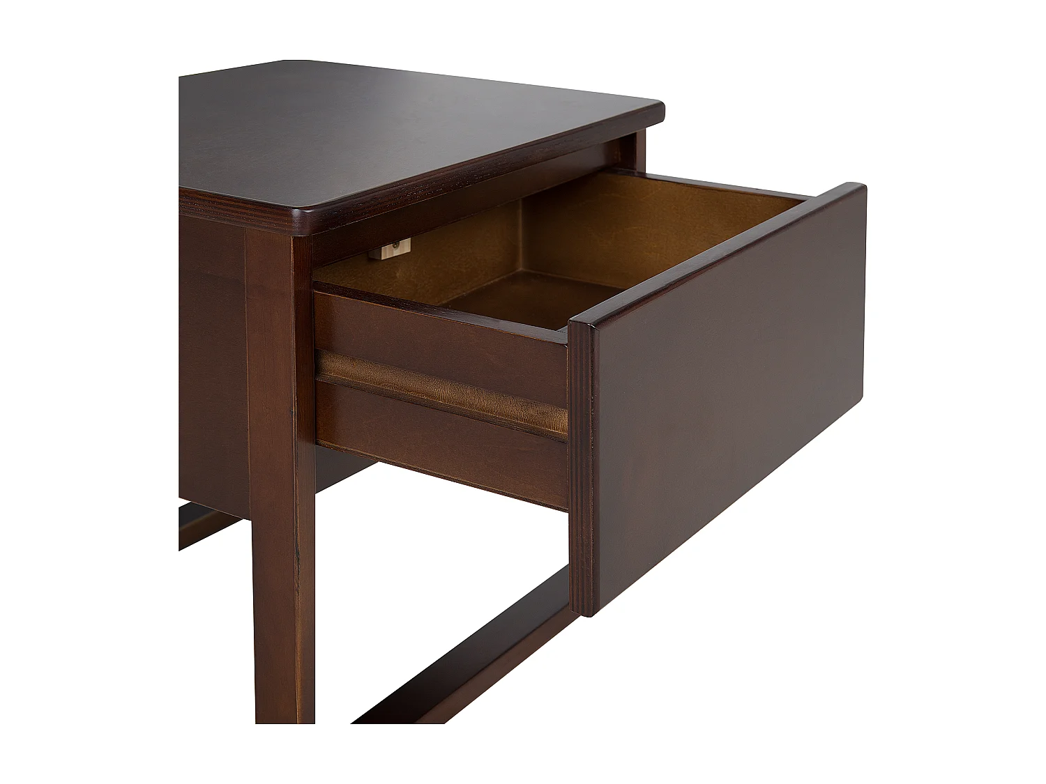 Nachttisch dunkelbraun Kiefernholz 41 x 50 cm mit Schublade Modern Giulia