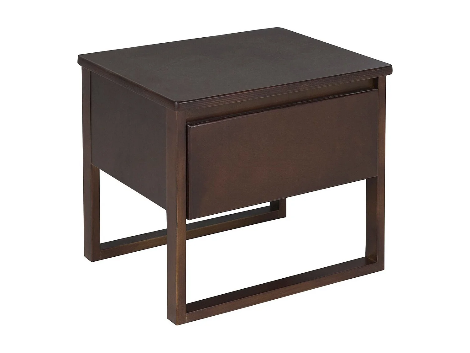 Table de nuit à 1 tiroir GIULIA Bois de pin Marron foncé