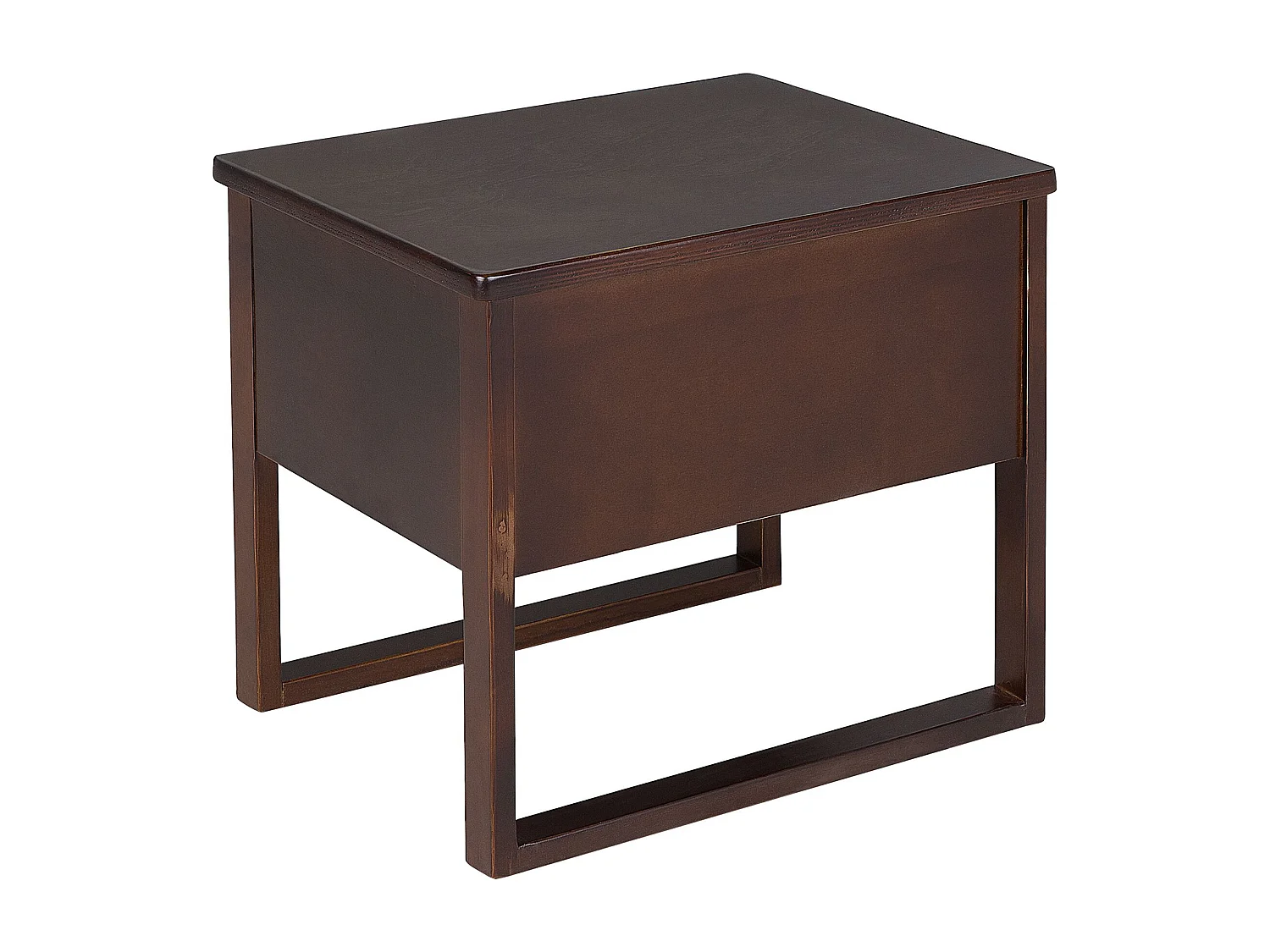 Table de nuit à 1 tiroir GIULIA Bois de pin Marron foncé