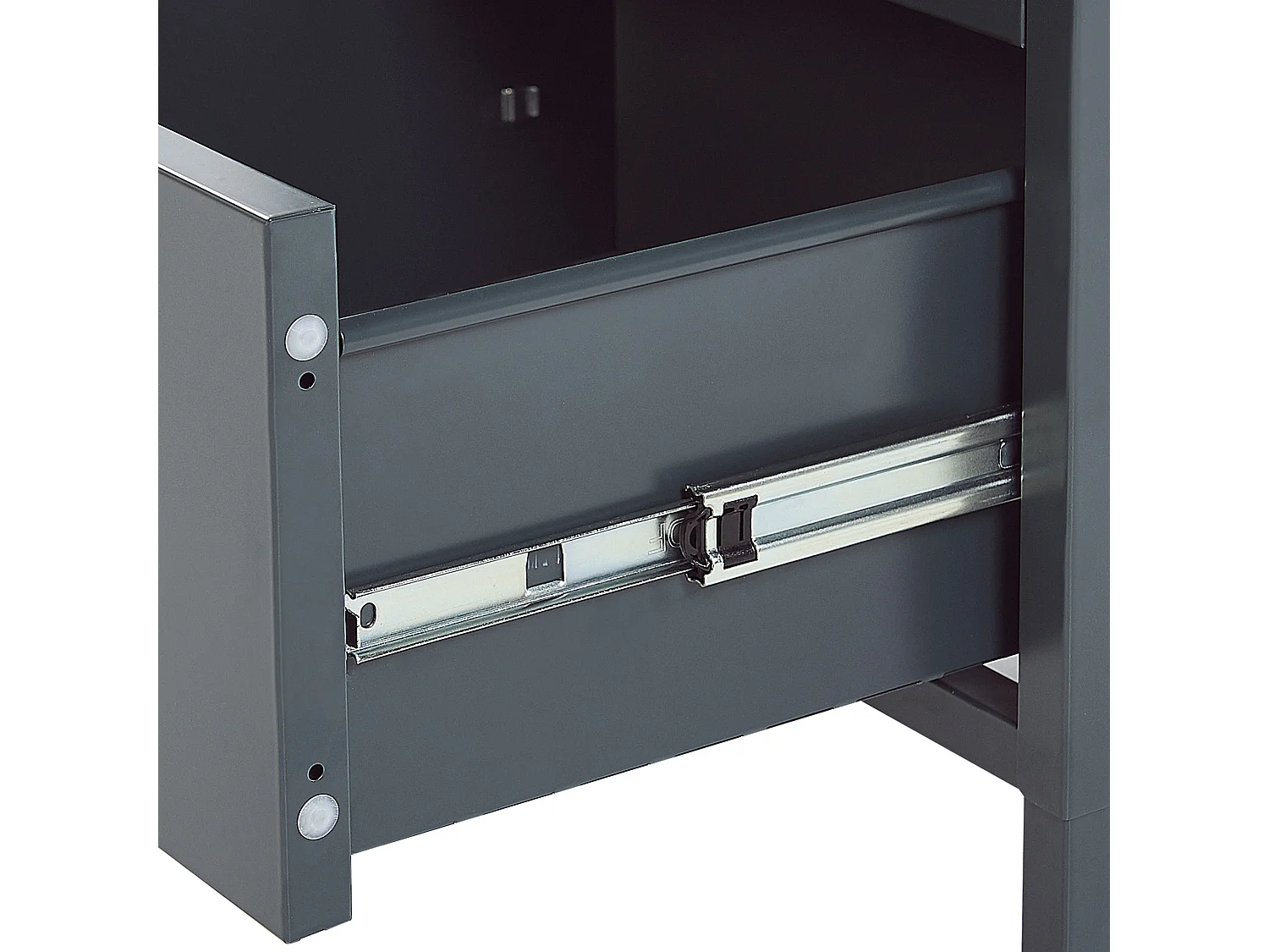 Nachtkastje met 2 lades MALAVI Metaal Donkergrijs