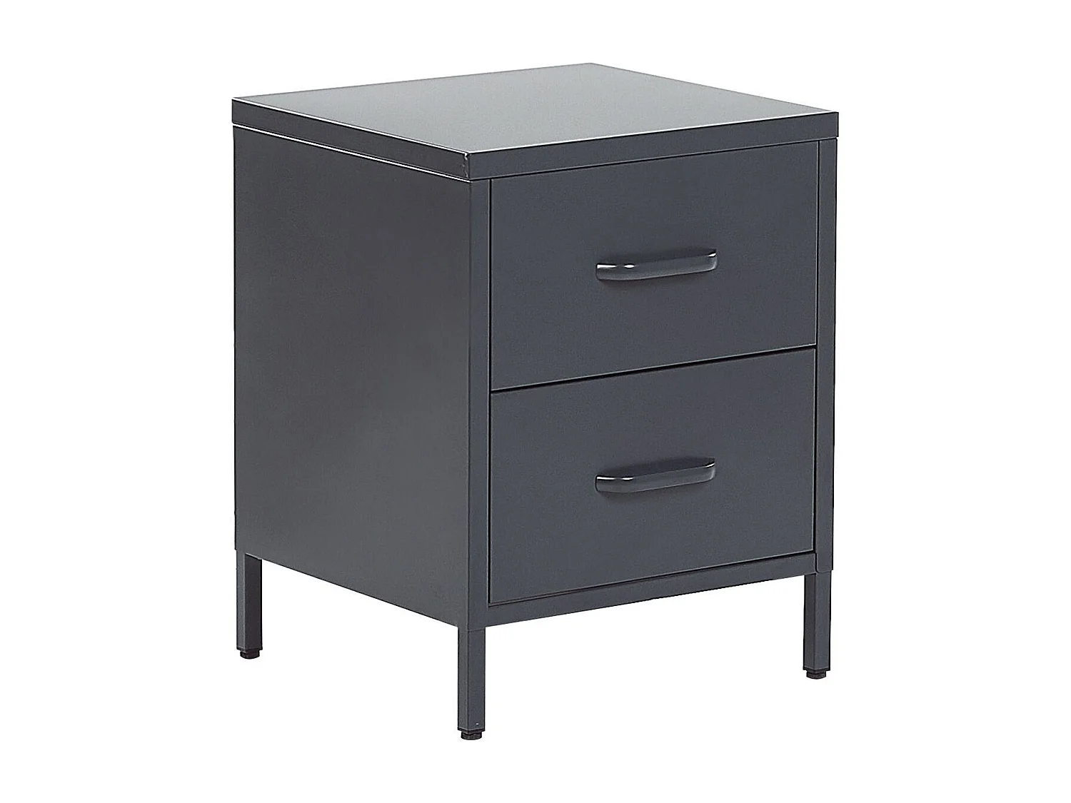 Nachtkastje met 2 lades MALAVI Metaal Donkergrijs
