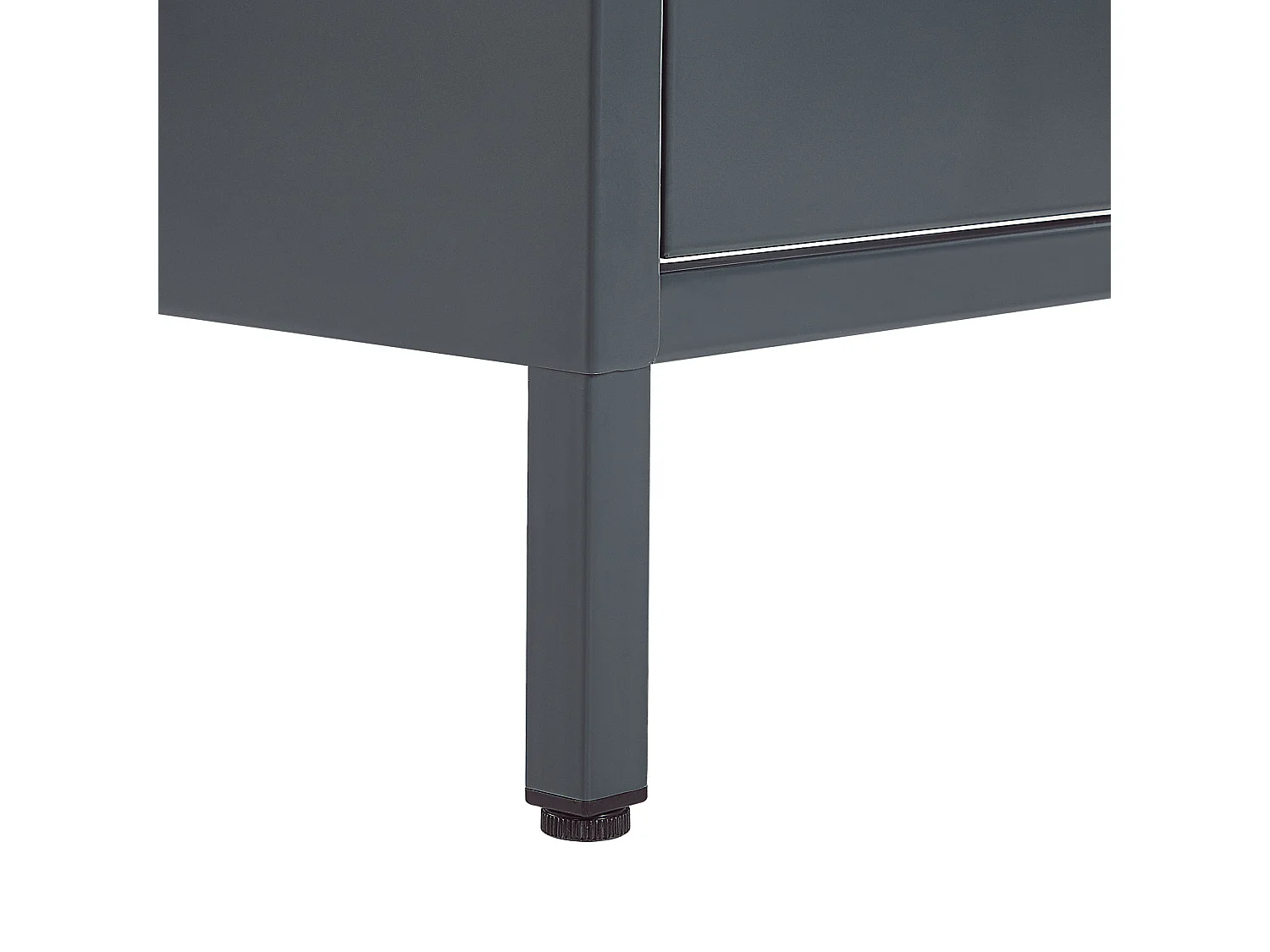 Nachtkastje met 2 lades MALAVI Metaal Donkergrijs