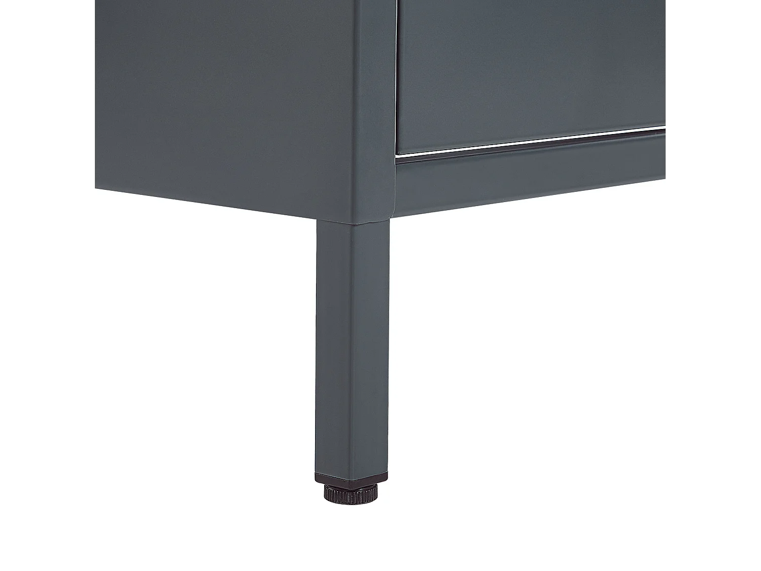 Nachtkastje met 2 lades MALAVI Metaal Donkergrijs