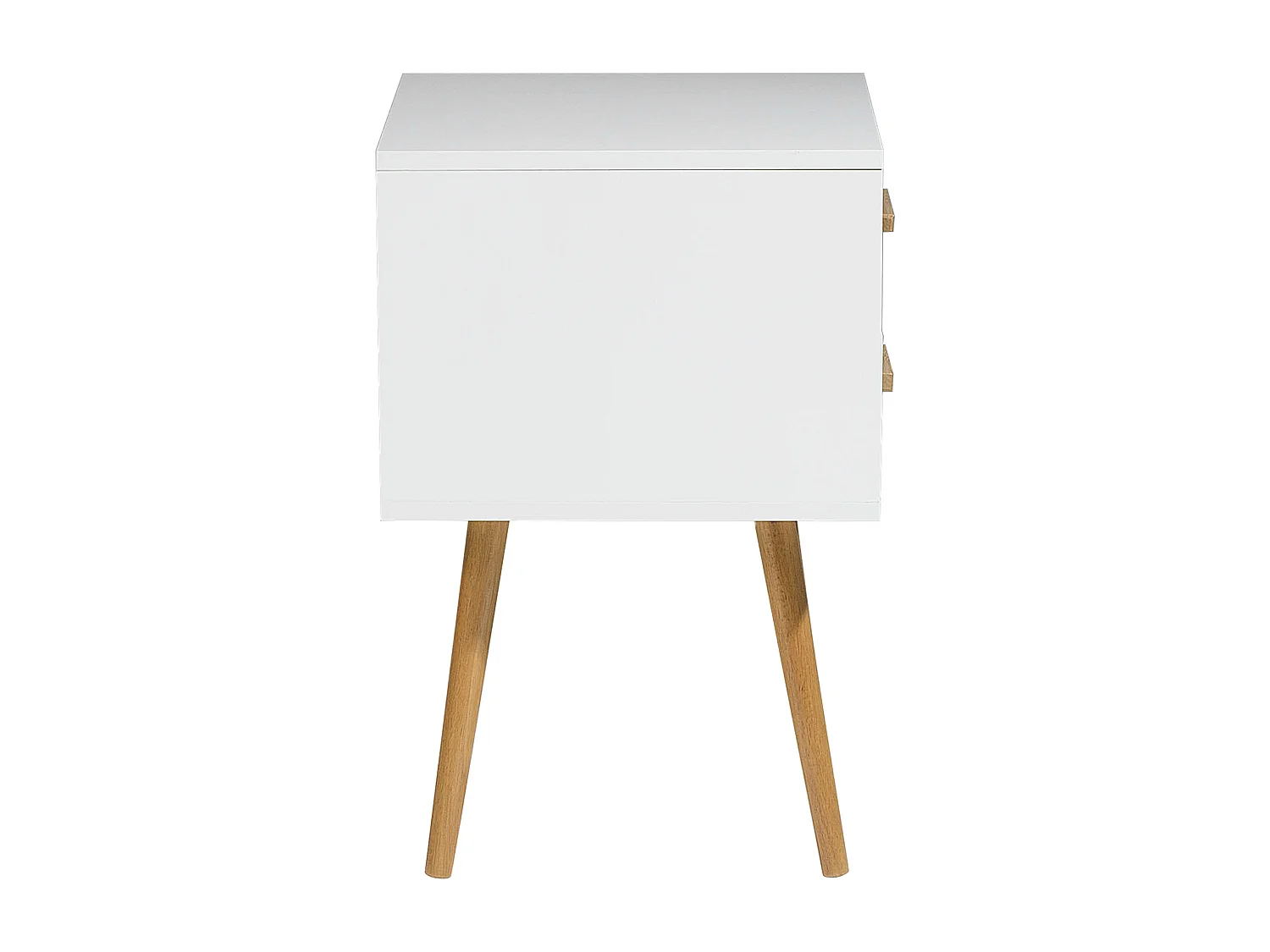 Table de nuit à 2 tiroirs ALABAMA Blanc