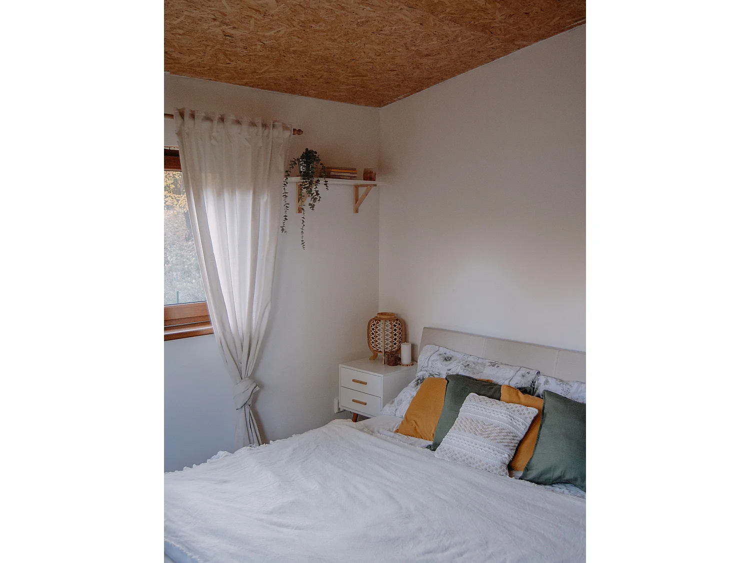 Comodino 2 cassetti ALABAMA Bianco