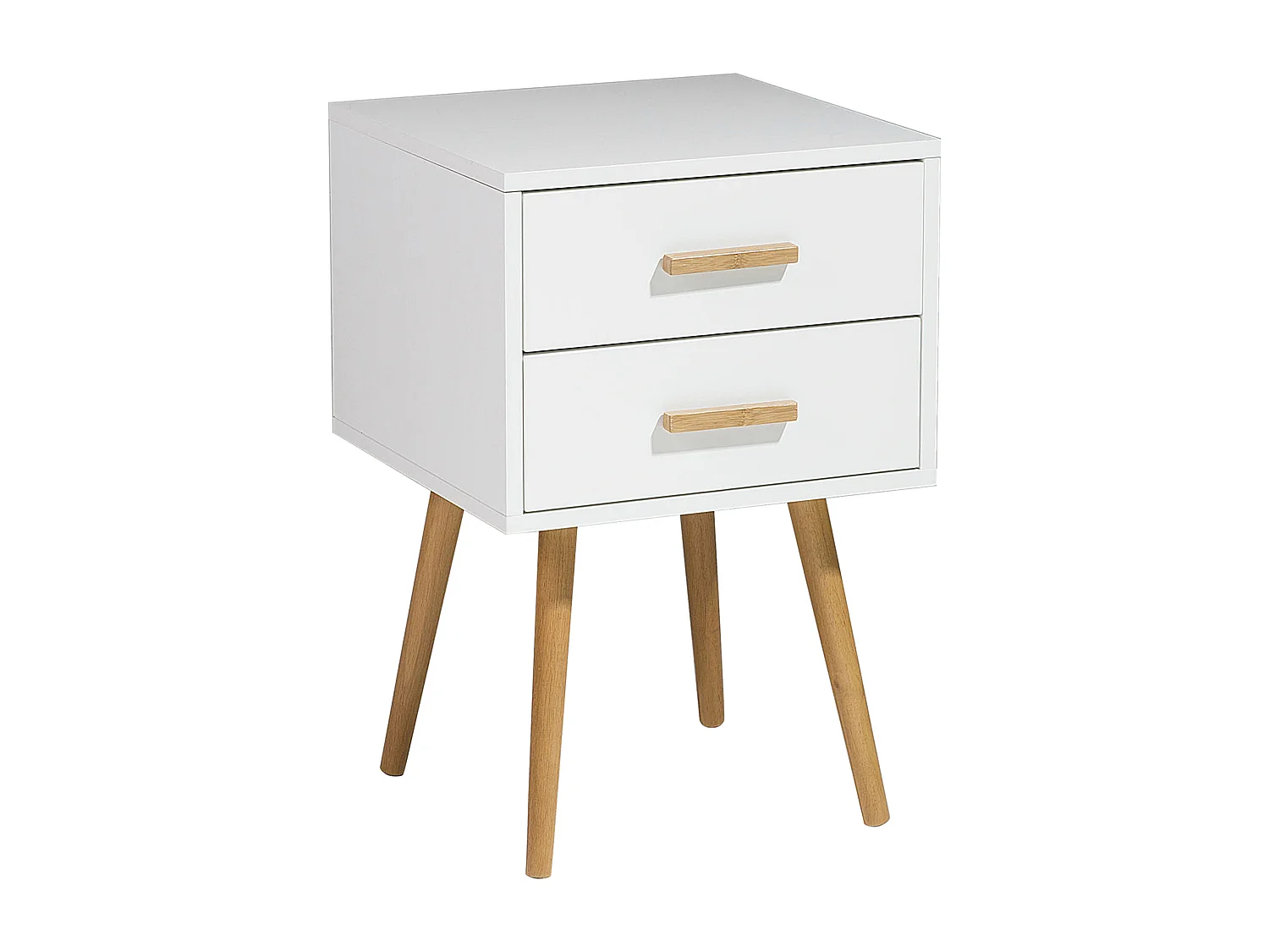 Nachtkastje met 2 lades ALABAMA Wit