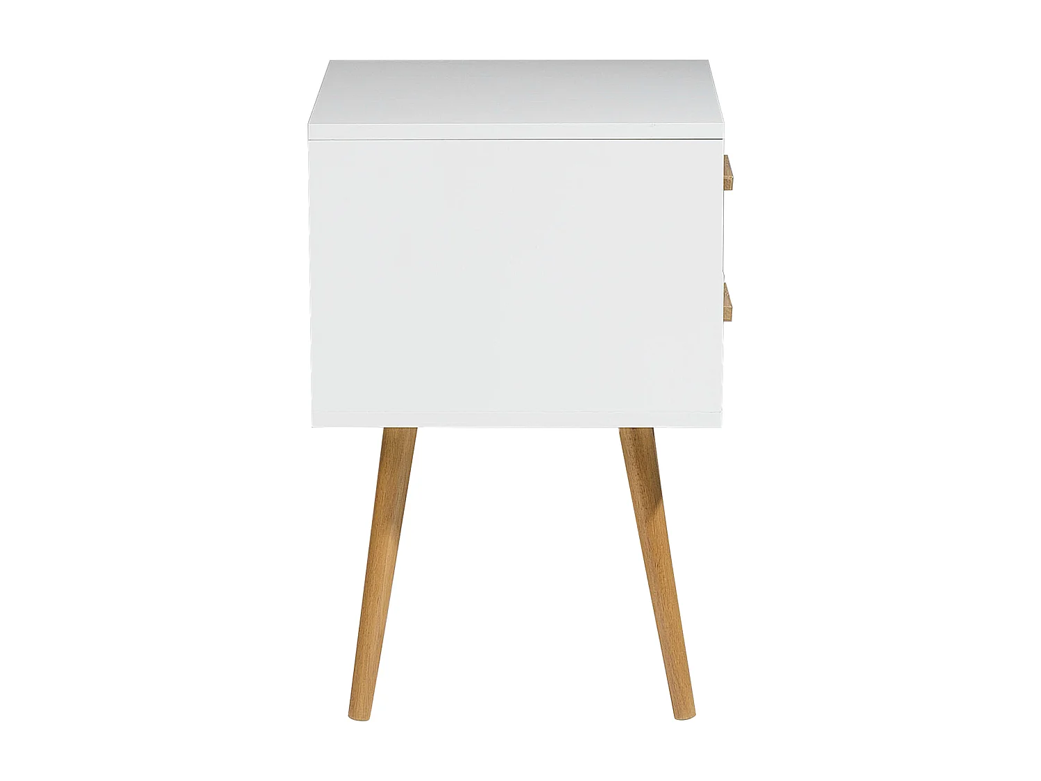 Nachtkastje met 2 lades ALABAMA Wit