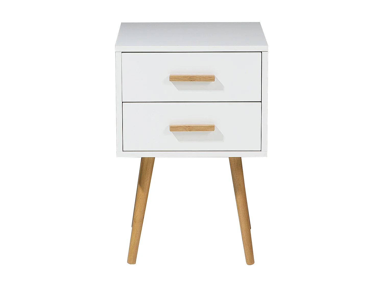 Nachtkastje met 2 lades ALABAMA Wit