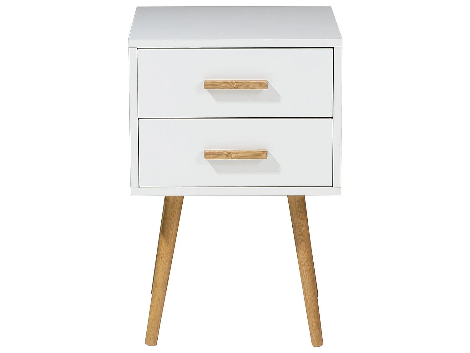 2 Drawer Bedside Table ALABAMA White