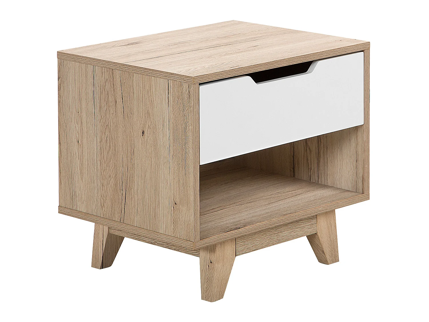 1 Drawer Bedside Table SPENCER White