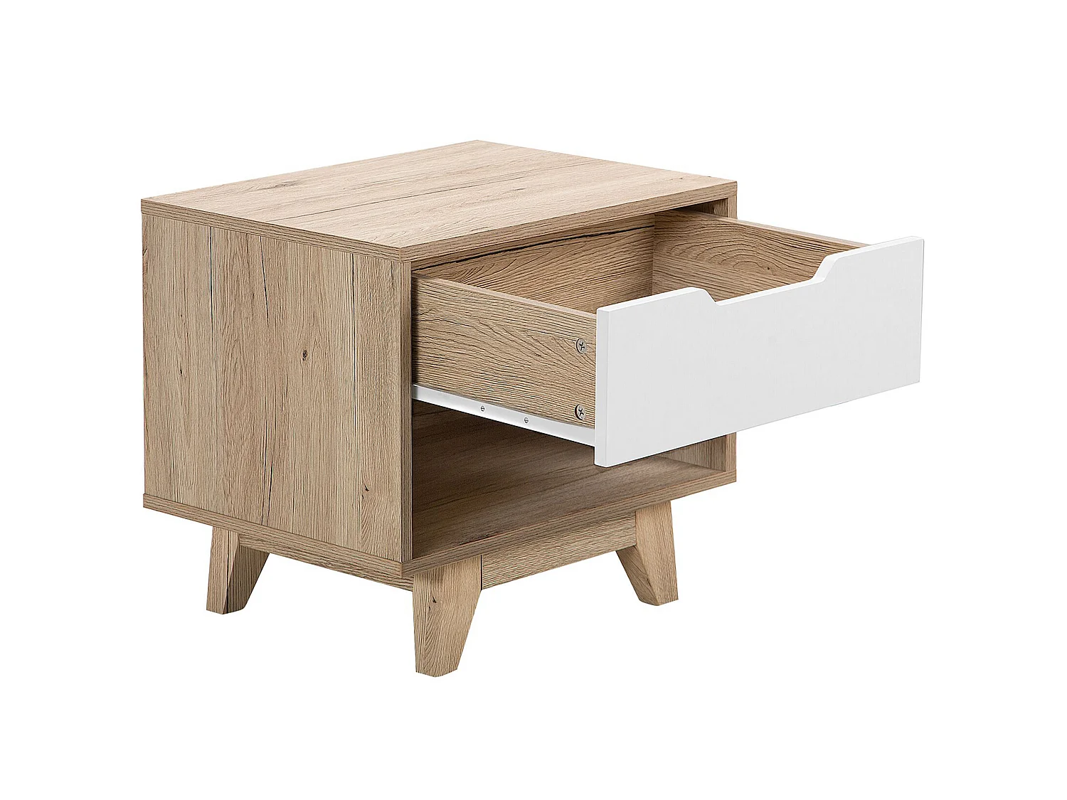1 Drawer Bedside Table SPENCER White
