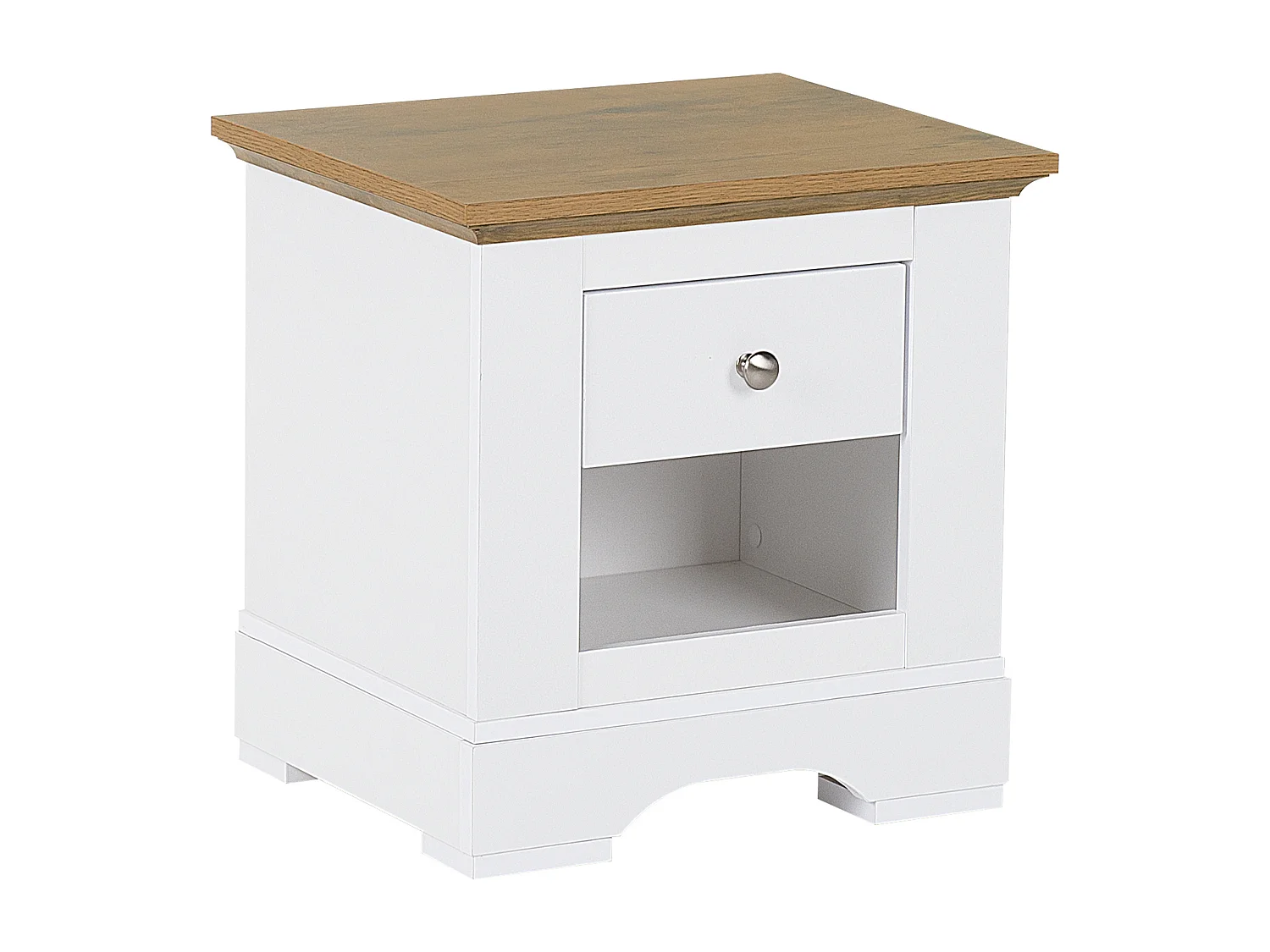 Nachttisch mit 1 Schublade WINGLAY Weiss