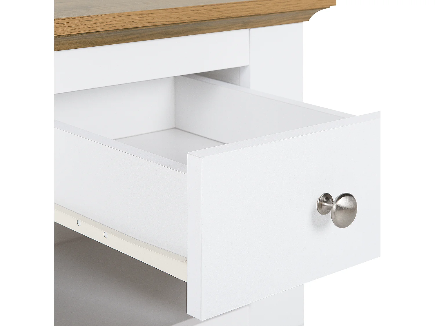 Nachttisch mit 1 Schublade WINGLAY Weiss