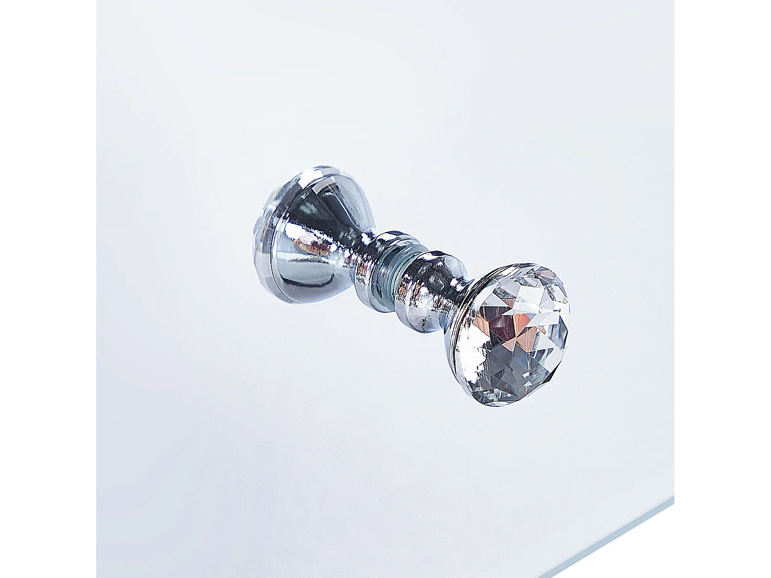 Nachtkastje met 2 lades NESLE Glas Zilver