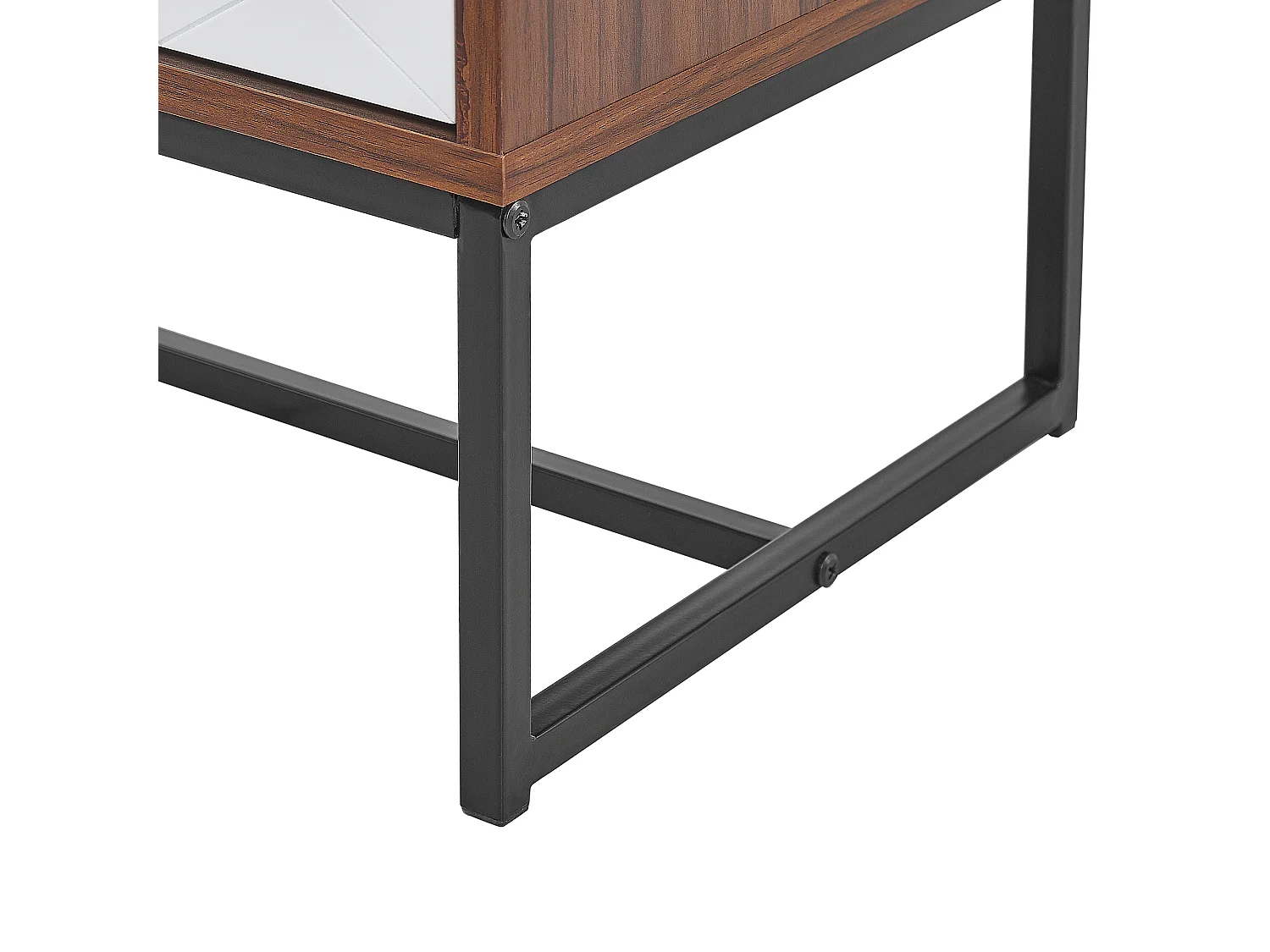 Nachtkastje met 2 lades NUEVA Donkerbruin/wit