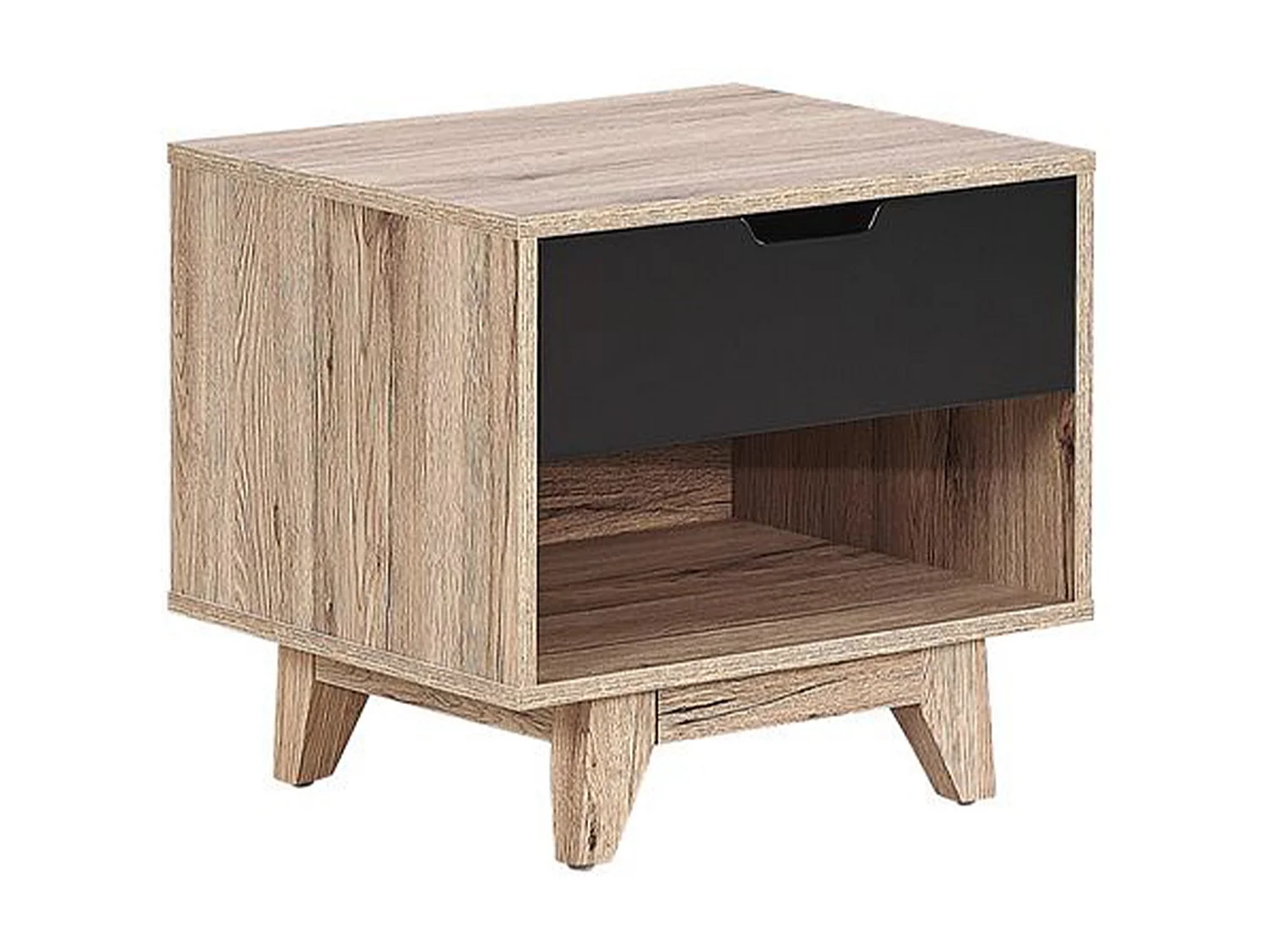 1 Drawer Bedside Table SPENCER Black