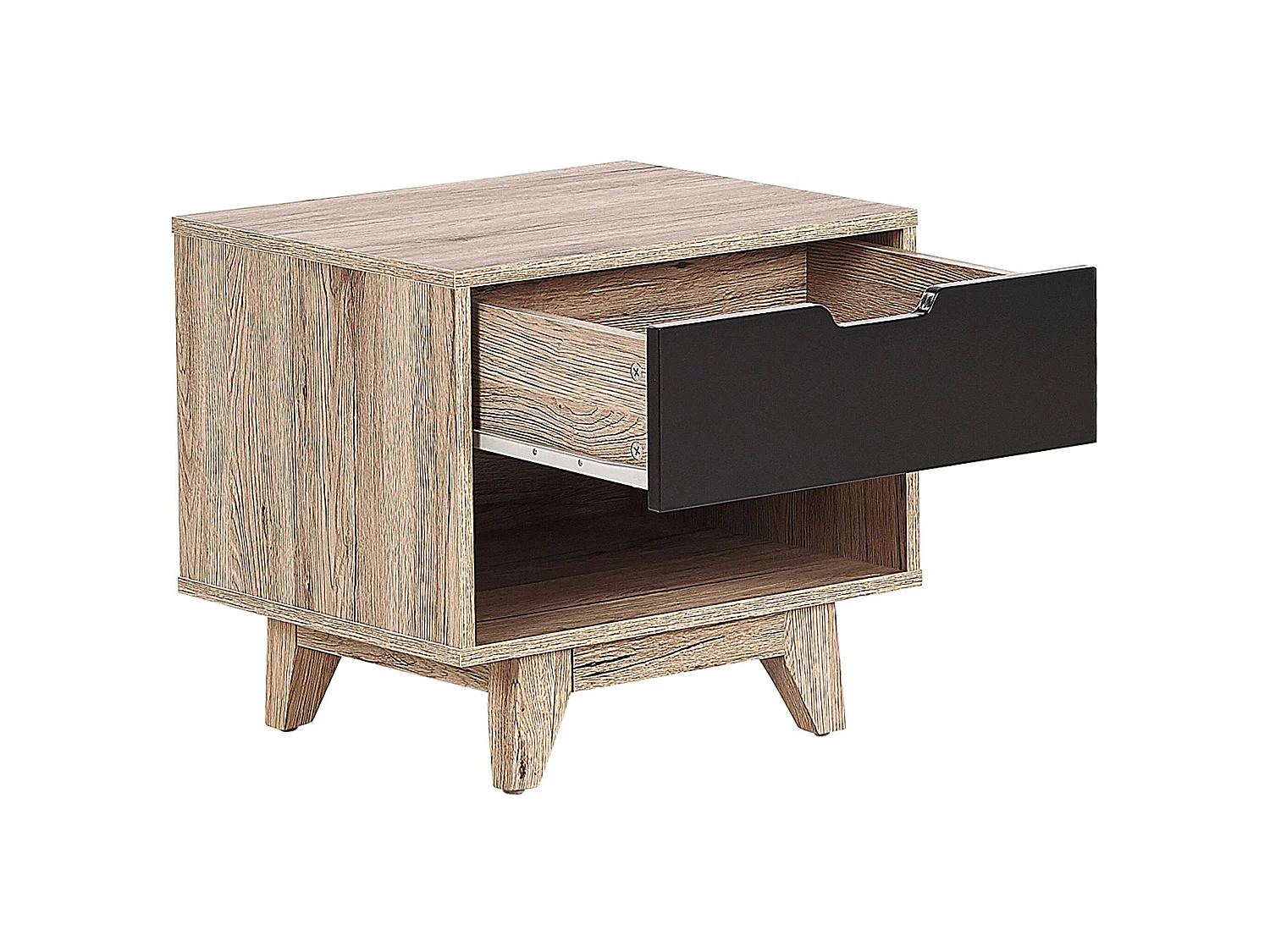 1 Drawer Bedside Table SPENCER Black