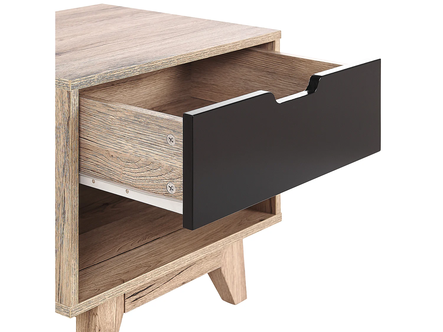 1 Drawer Bedside Table SPENCER Black