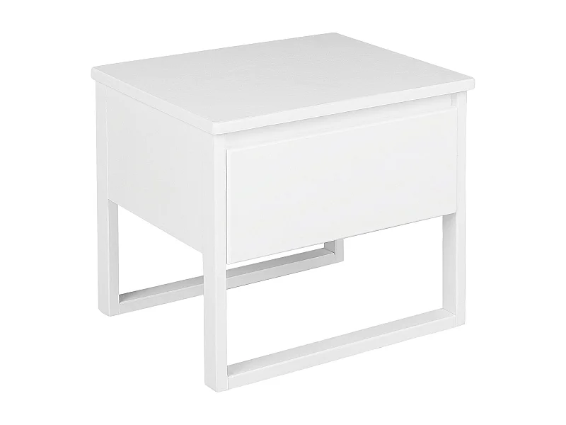 Table de nuit à 1 tiroir GIULIA Bois de pin Blanc