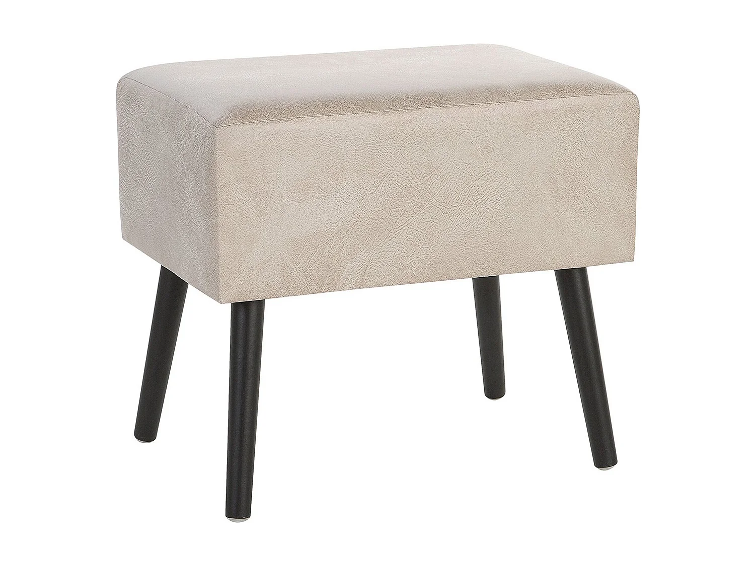 Mesa de cabeceira com gaveta EUROSTAR Pele sintética Creme