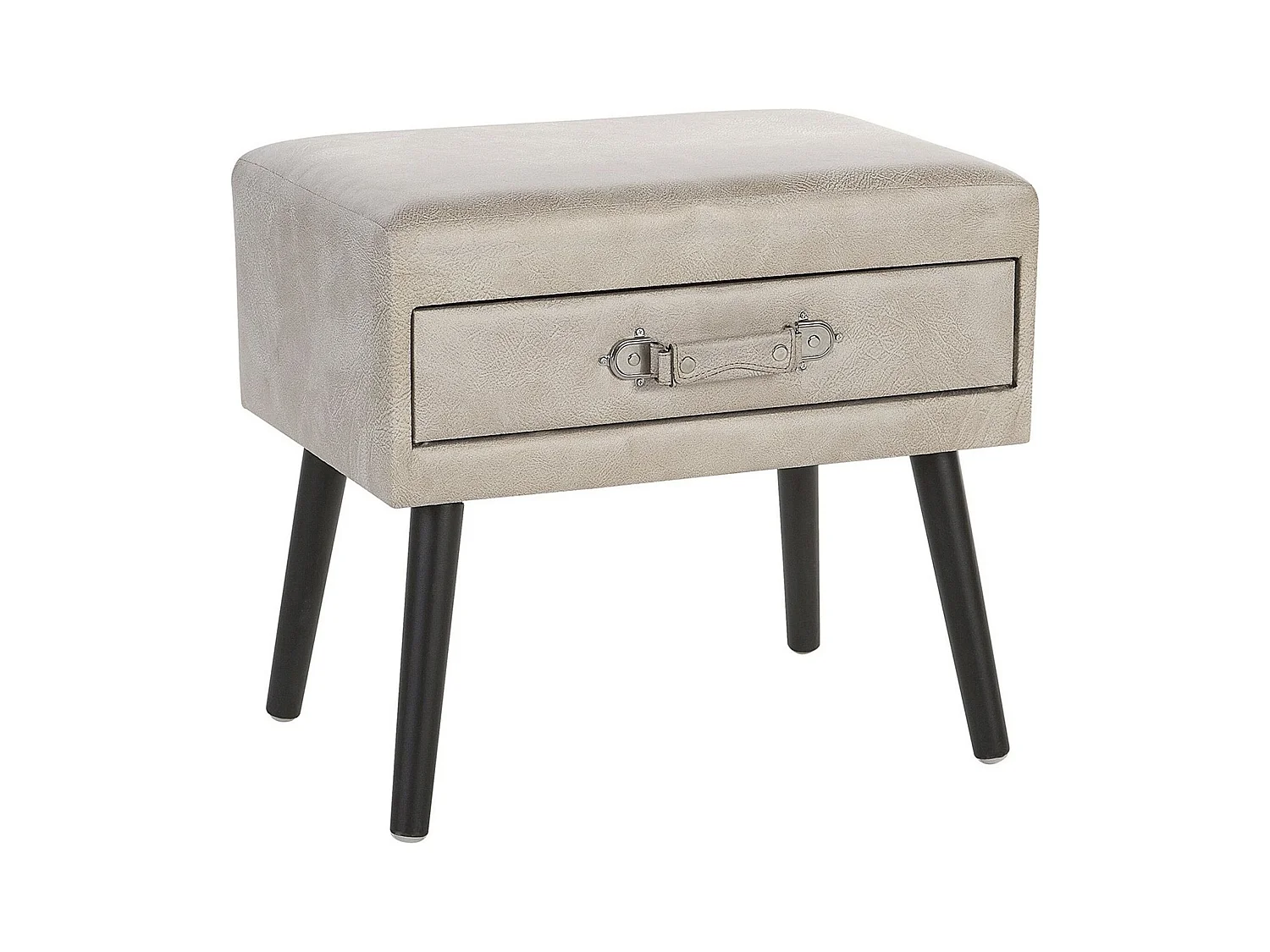Table de nuit à 1 tiroir EUROSTAR Cuir PU Beige