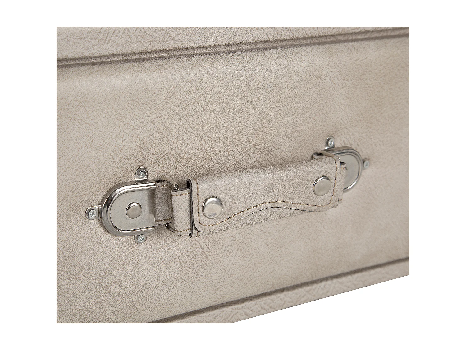 Nachttisch mit 1 Schublade EUROSTAR Kunstleder Beige