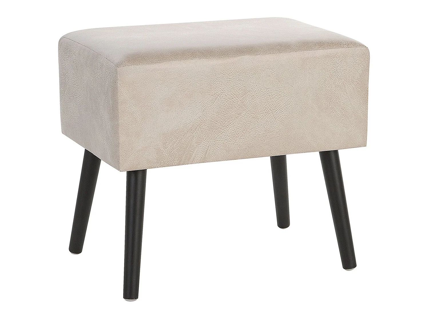 Nachttisch mit 1 Schublade EUROSTAR Kunstleder Beige