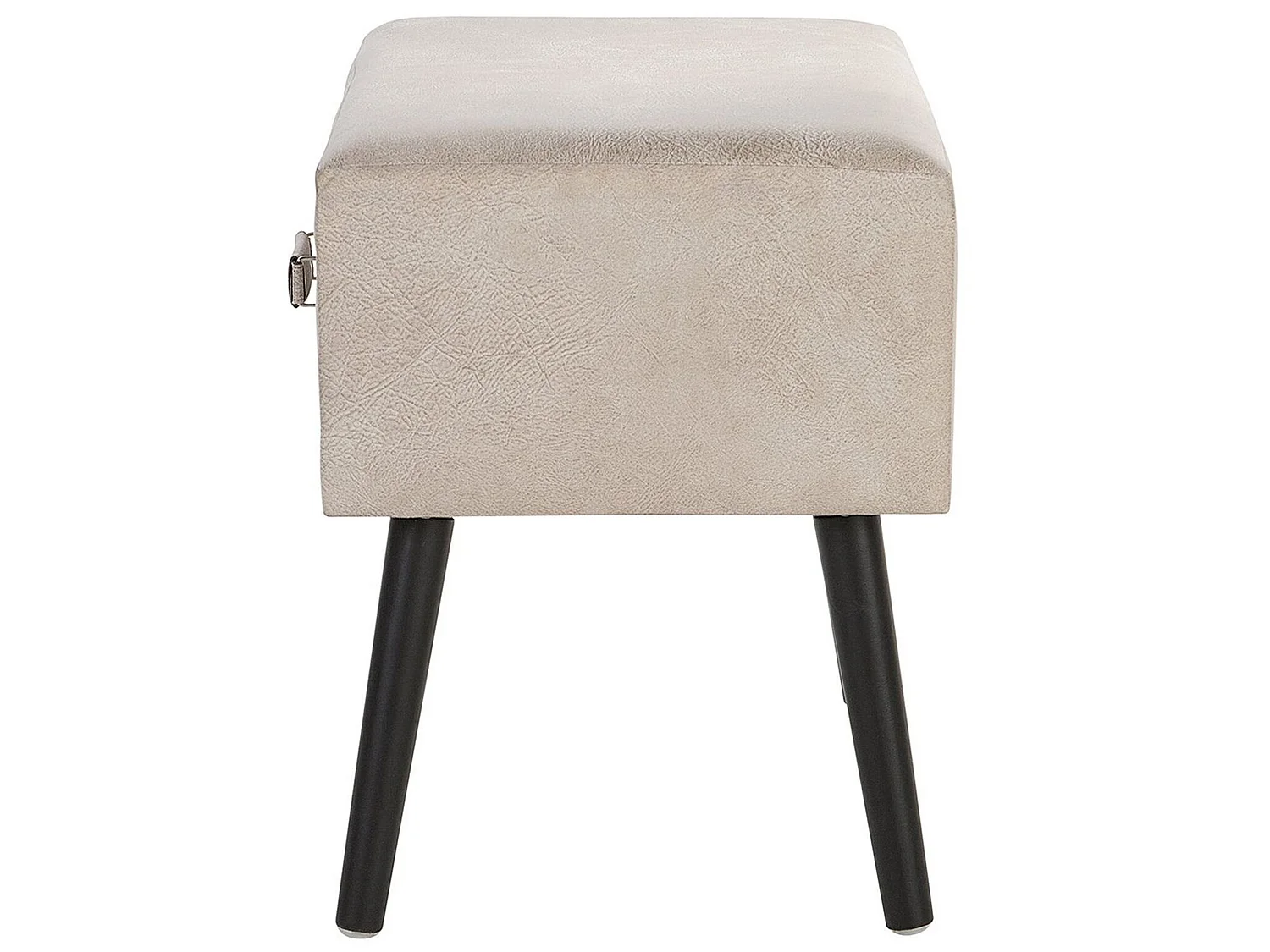Nachttisch mit 1 Schublade EUROSTAR Kunstleder Beige