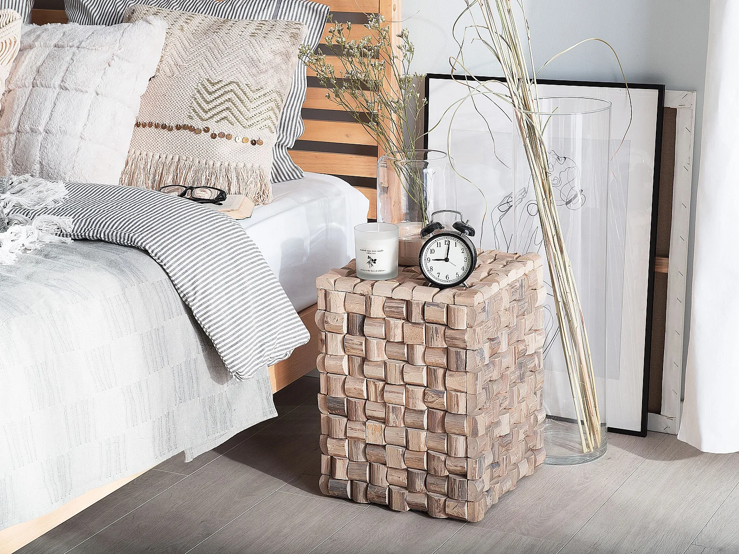 Table d'appoint CAJEME Teck Marron clair