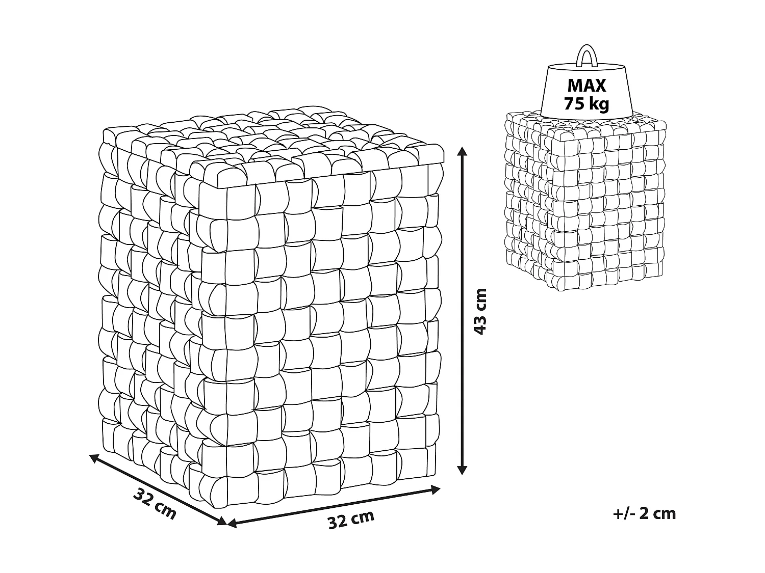 Table d'appoint CAJEME Teck Marron clair