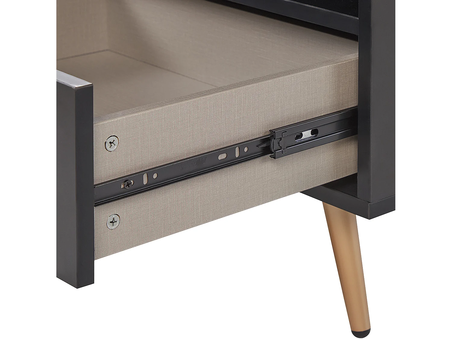 Nachtkastje met 1 lade INDIO Zwart