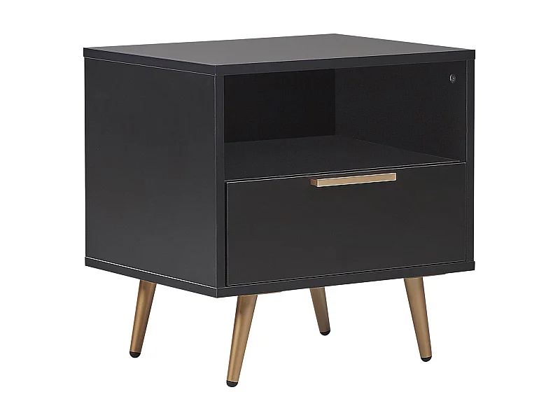 Comodino 1 cassetto INDIO Nero