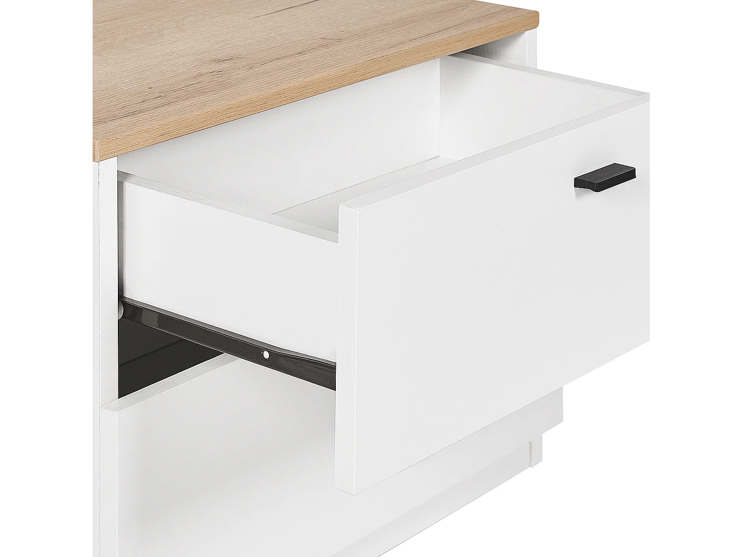 Table de nuit à 2 tiroirs EDISON Blanc