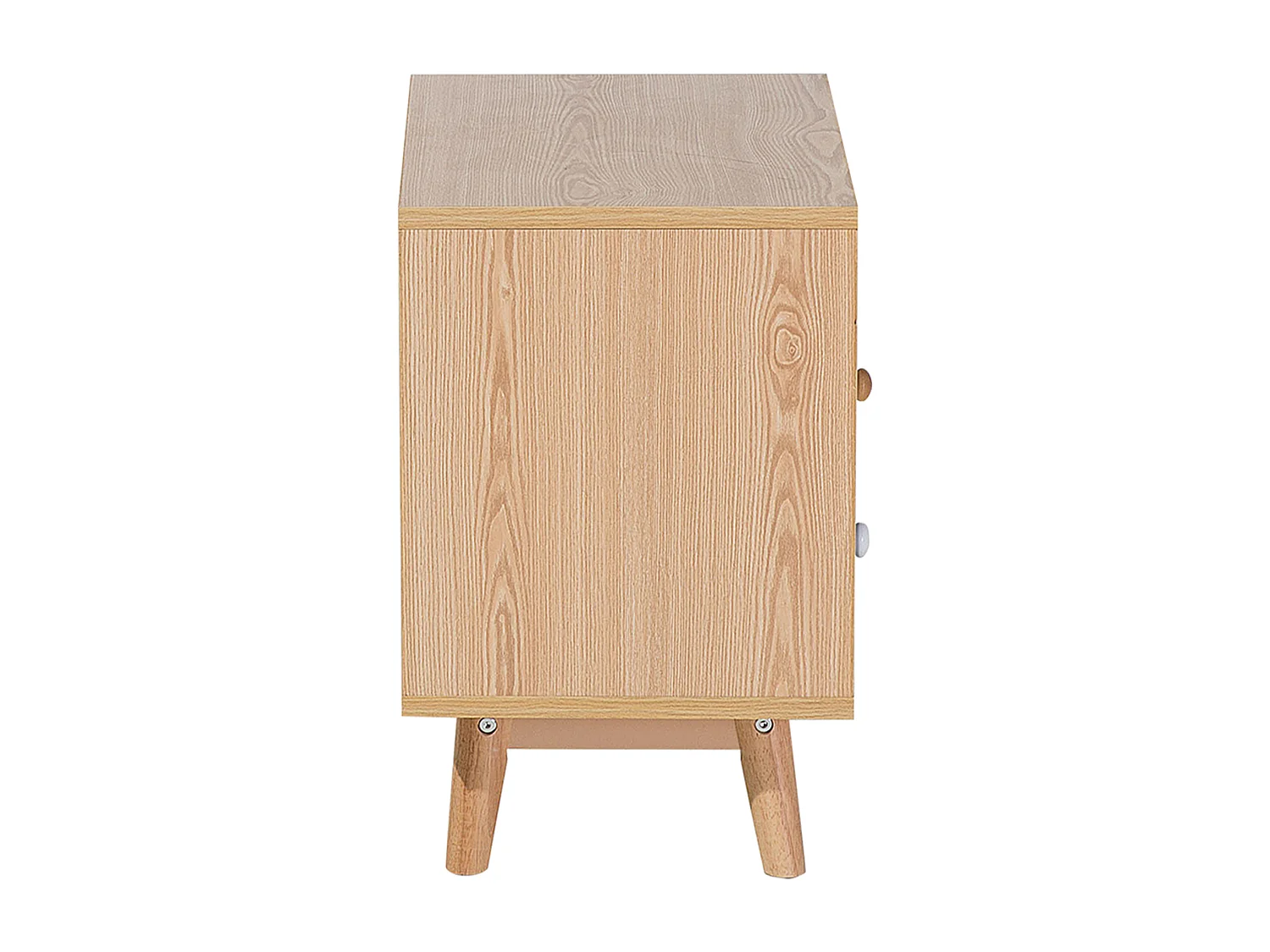 Mesa de cabeceira com 2 gavetas FARGO Castanho claro