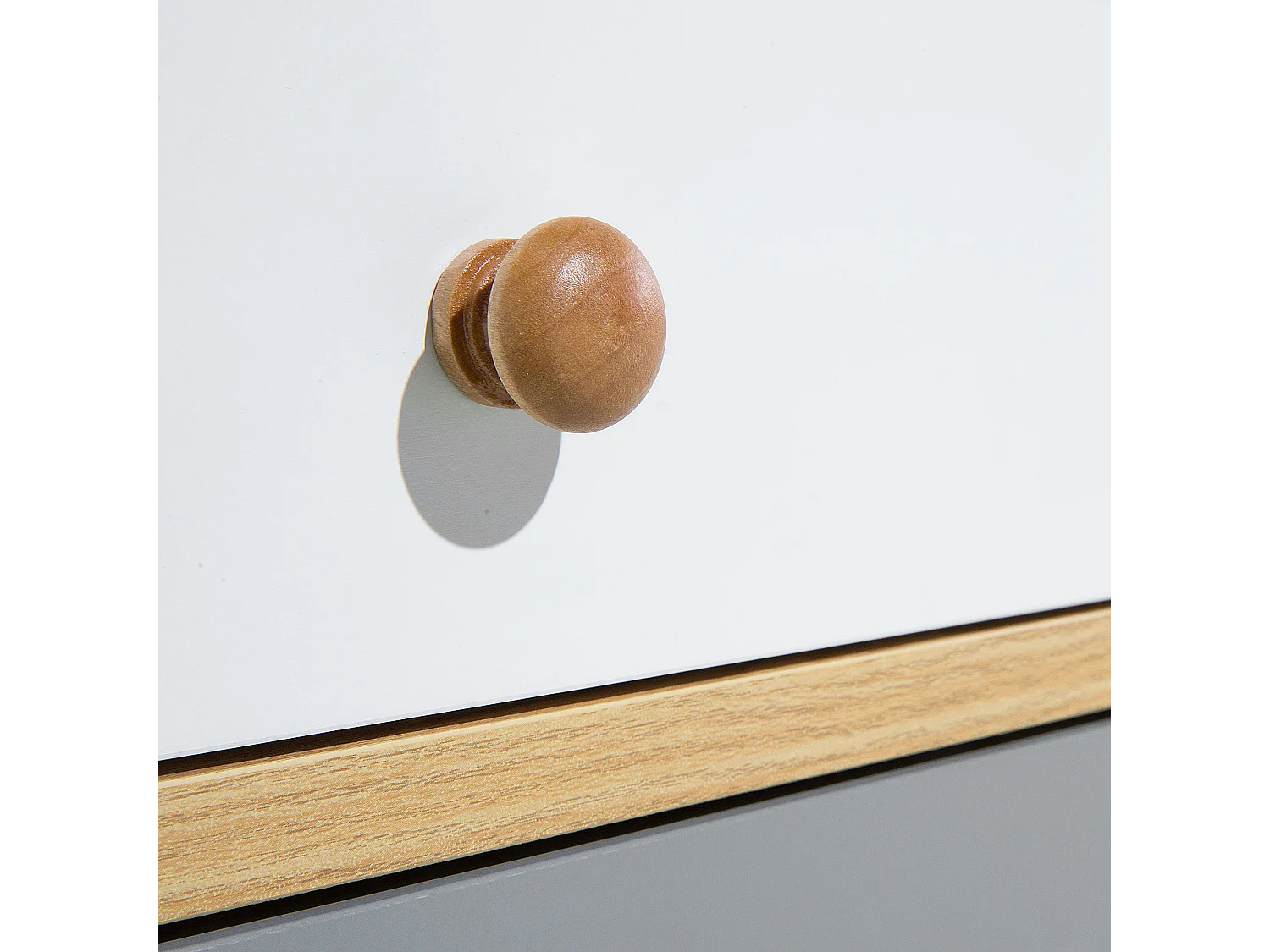 Mesa de cabeceira com 2 gavetas FARGO Castanho claro